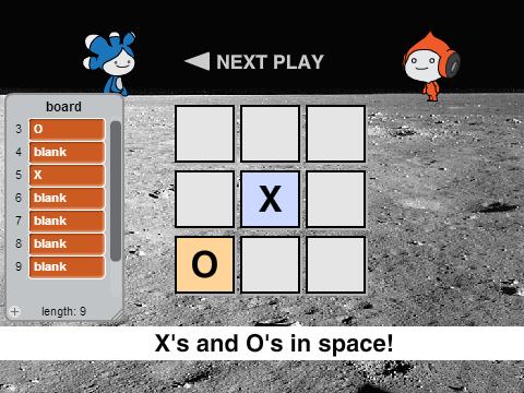 X's and O's in space!