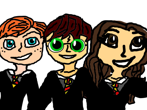 Harry, Ron, and Hermione!