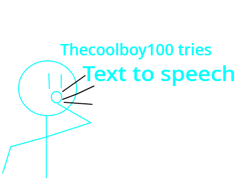 Thecoolboy100 Tries text to speech!