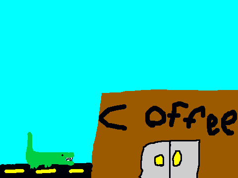 Alligator likes coffee :3