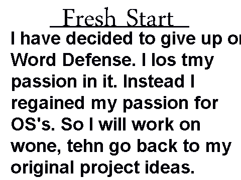 Fresh Start