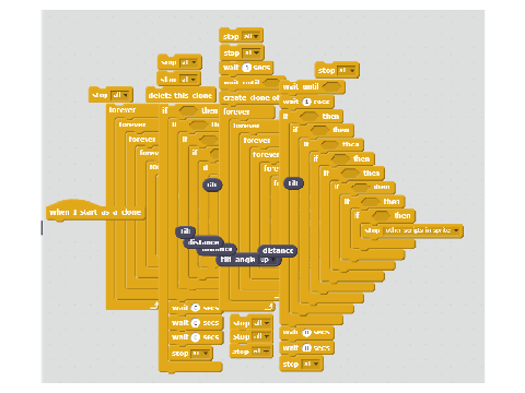 Gobo block art with eyes