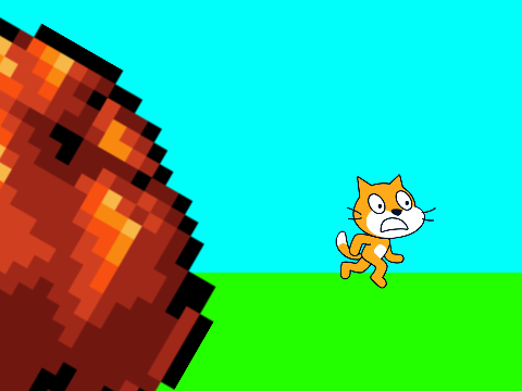 Add yourself running from a boulder!