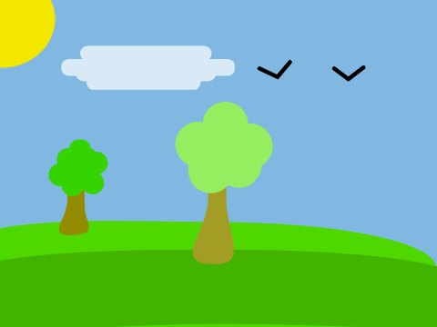 Simple meadow paralax