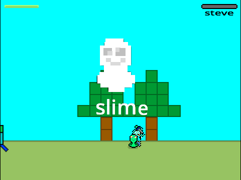 Steve vs slime!