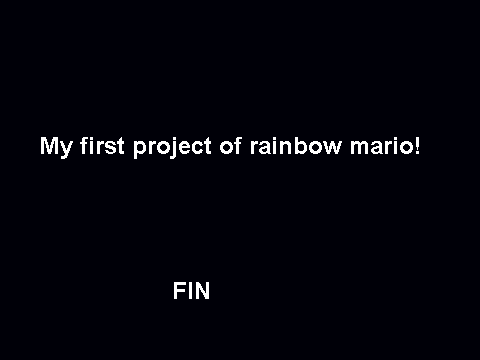 my first project of rainbow mario
