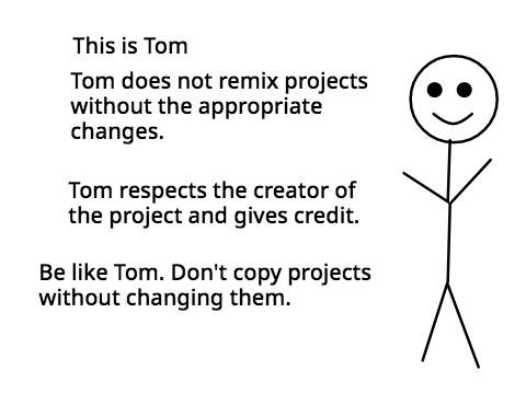 Tom's Warning to Copying Projects