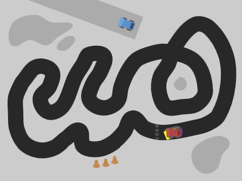 Car AI Example but it's a race