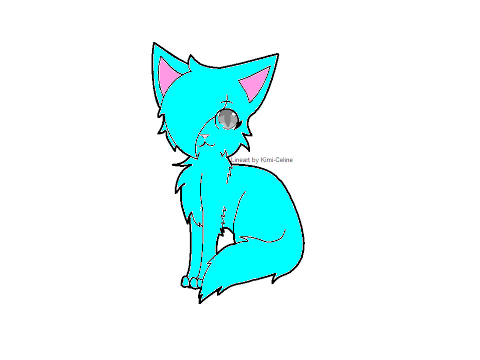 Blue cat idk why I did it blue!
