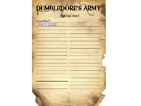 Dumbledore's Army Sign Up Sheet remix-2