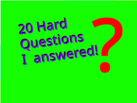 Questions I dare you to answer remix