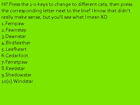 My Auditions for Mossfang! ^^