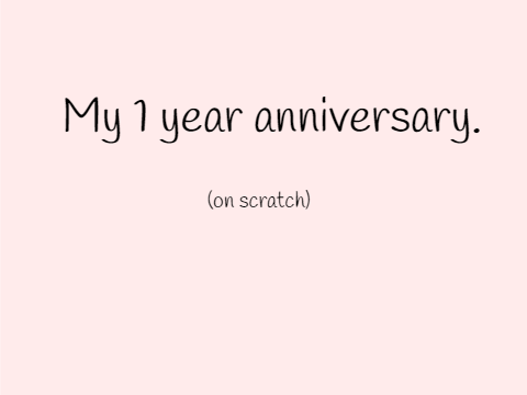 My 1 Year Anniversary