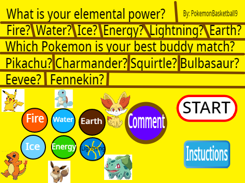 What elemental power/pokemon buddy is best for you?