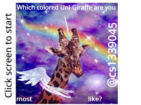 Colored Uni-Giraffe Personality Quiz