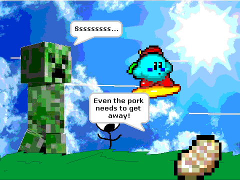 Add Yourself Running from a Creeper