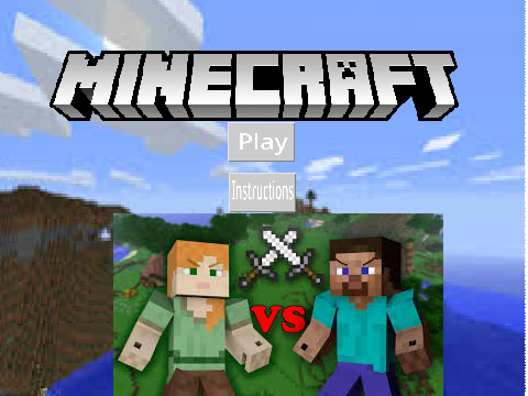 Minecraft Steve vs Alex two player game 