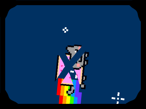 gliched nyan cat