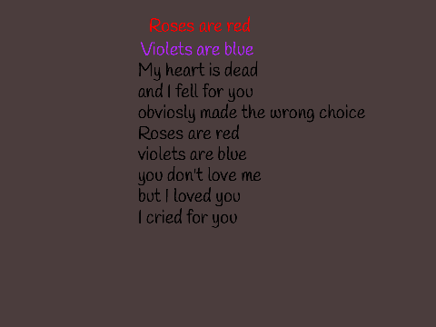 Poem I made