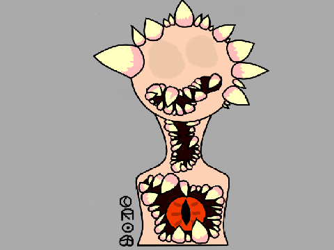 doodle. (Lotsa teeth and spoopy shtuff.)