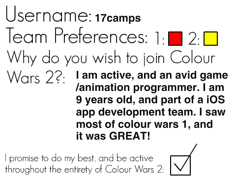 Colour Wars 2 Signup