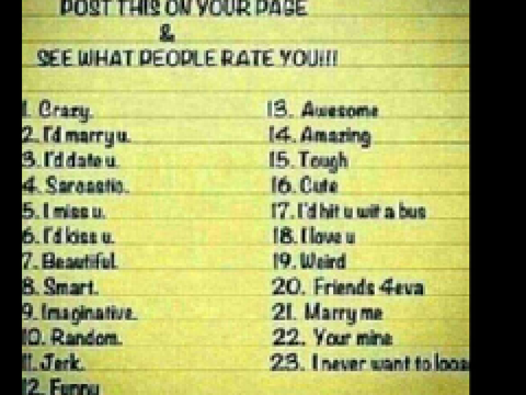 Please.....rate me