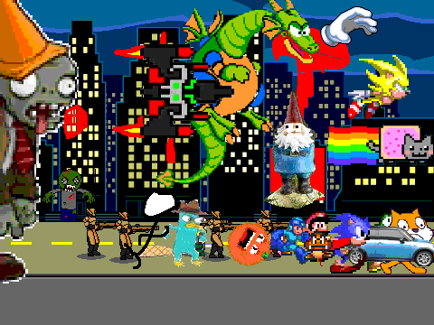 Add yourself running from GIANT ZOMBIE!!