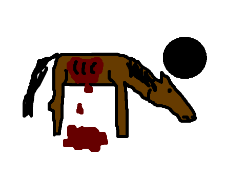 Sign to prevent horse cruelty