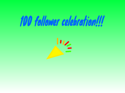 100 follower celebration