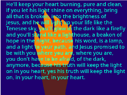 Keep the light on ( christan music! )
