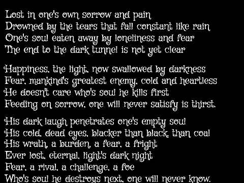 ~Creativity Contest~ - Fear 