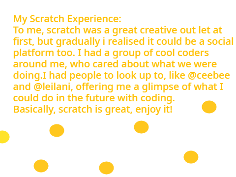 Welcome to scratch!