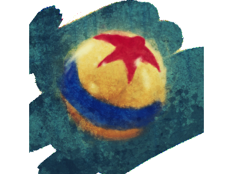 Toxic Pixar Ball Painting