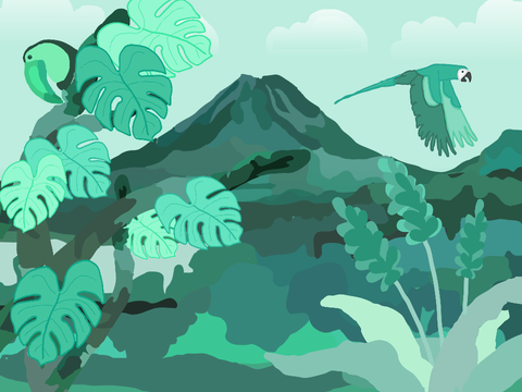 Costa Rica - Monochromatic Parallax + Animation