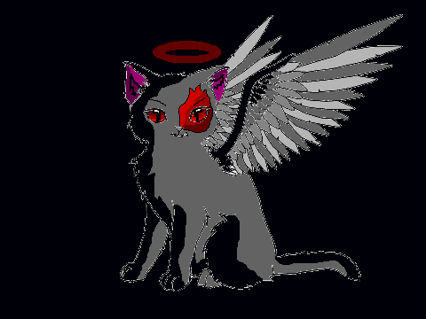 Coloing contest ~ Angel Cat MY Entry
