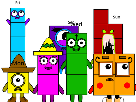 Days of the Week Numberblocks