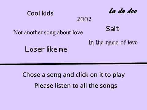 Pick your song