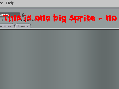 Massive sprite - no scrolling needed!