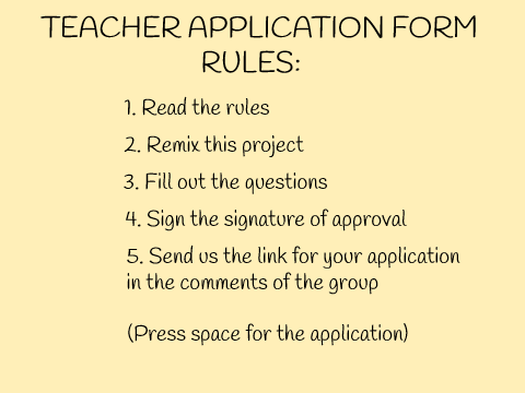 Teacher Applications