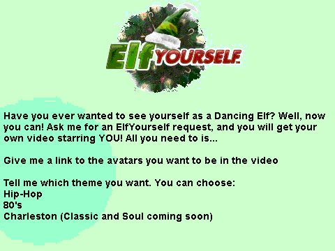 ElfYourself Requests: See yourself as a dancing elf!