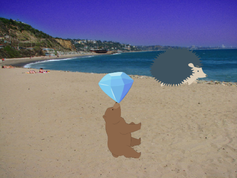hedgehog VS bear who will get the diamond