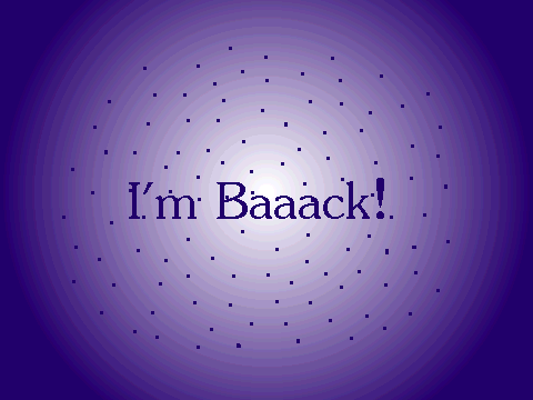 I'm Baaaack!! :)