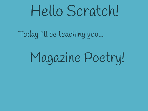 Magazine Poetry Tutorial ✏ 
