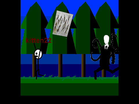 add yourself running from slender