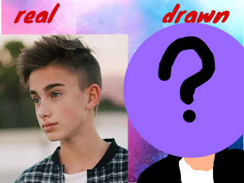 Johnny Orlando- real vs drawn ( vector art)