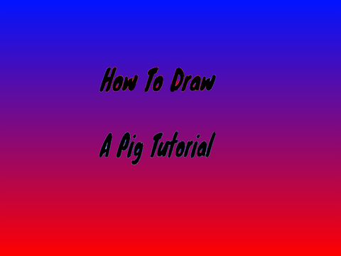 How to Draw a Pig Tutorial 