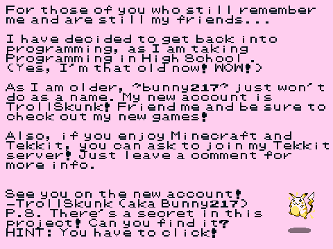 Moving to a new account... TrollSkunk!