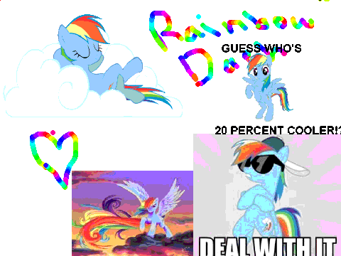 Rainbowdash is being super awesome