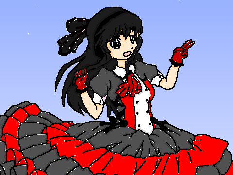 scarlet neons mom and my oc