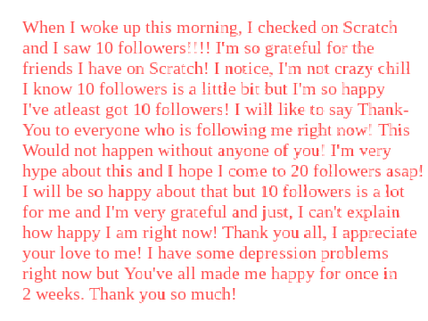 10 Followers!!!!!!!! 